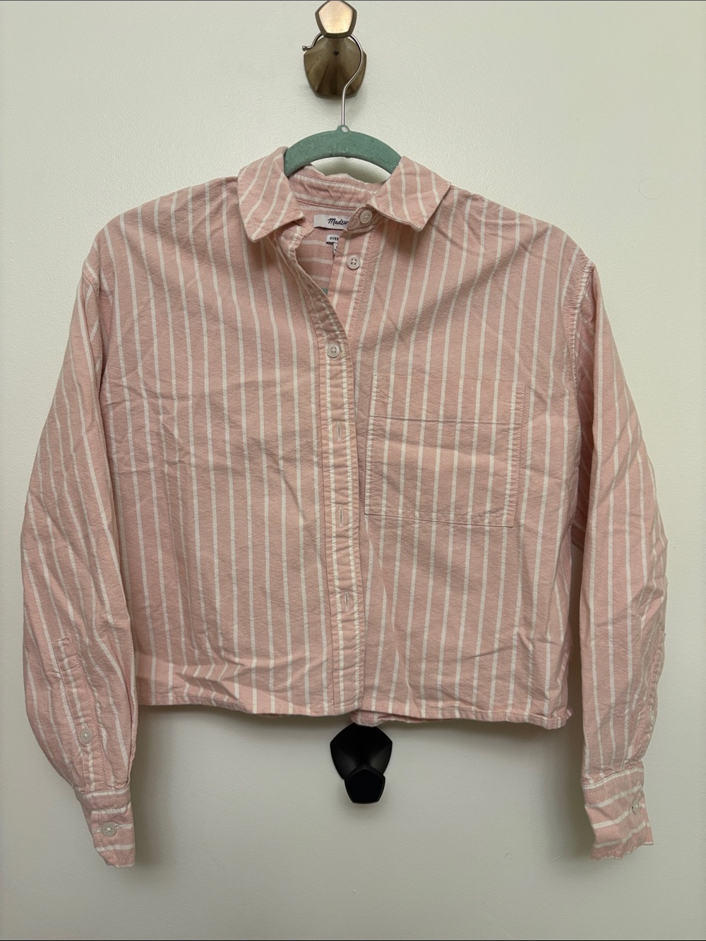 Madewell Light Pink Striped Button Down 100% Cotton Shirt
